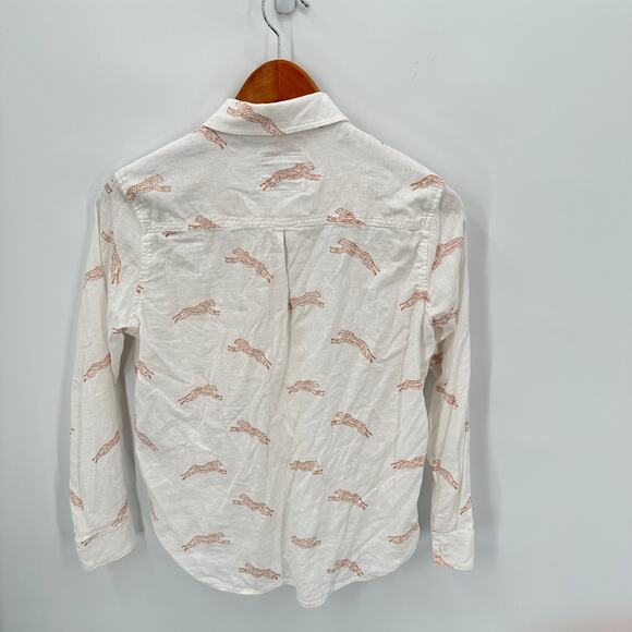 RAILS Charli Golden Cheetah Linen Blend Button Down // XS - Picture 11 of 13